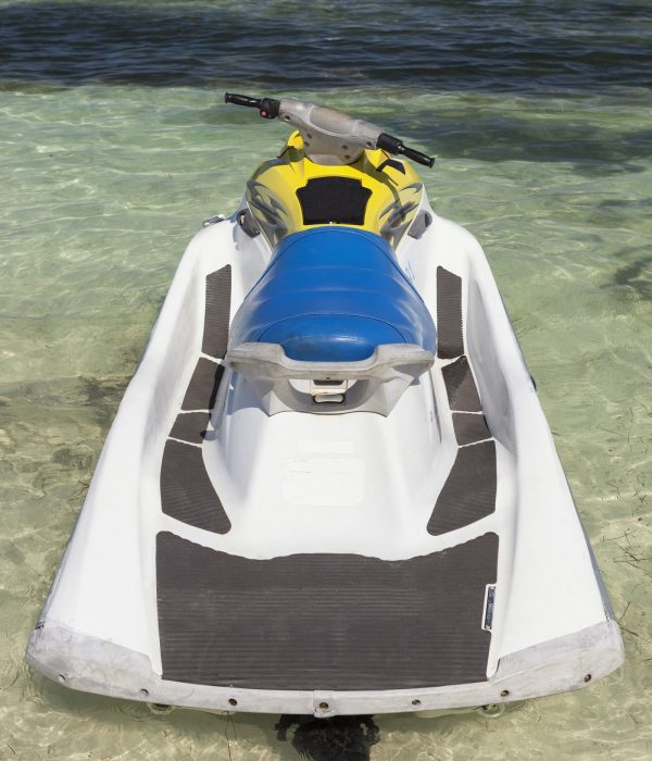 Jet ski in shallow water at the beach
