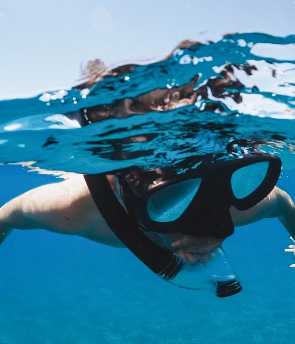 snorkeling in the sea near Durres